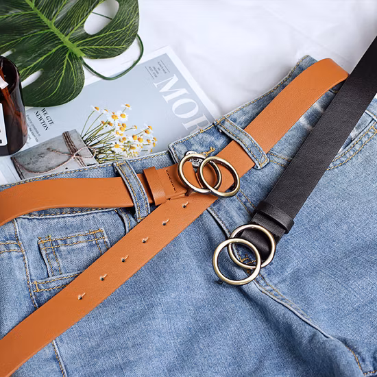 Ceinture de mode rétro pour femme avec ficelle de cire et clairons en verre, perles en résine Bl